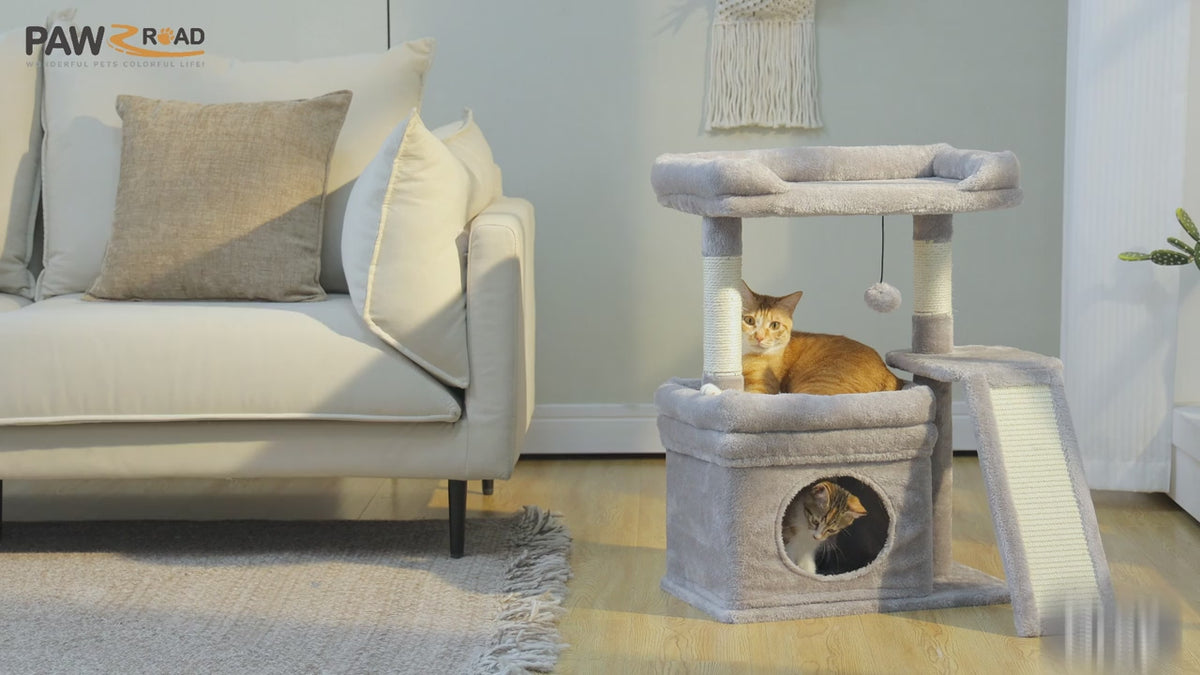 Small Cat Tree Tower Condo Scratching Post for Cats