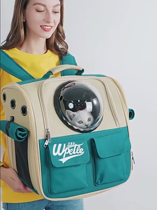 Expandable Capsule Pet Carrier Backpack for Cats Dogs
