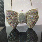 Women's Luxury Rhinestone Bow Wedding Evening Clutch Bag