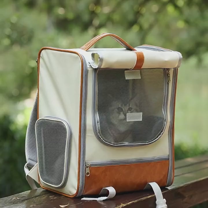 Large Capacity Breathable Pet Carrier Backpack for Cats Dogs