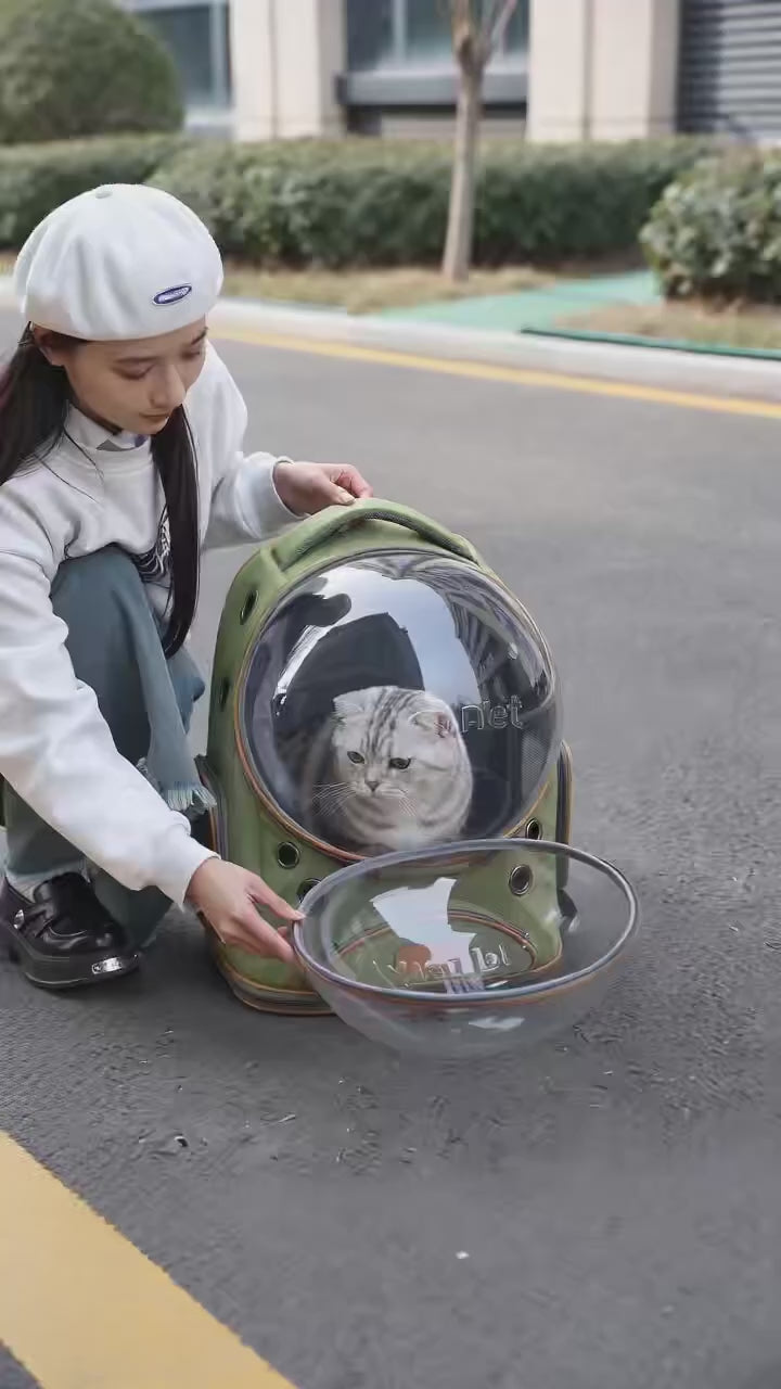 Panoramic Space Capsule Pet Carrier Backpack for Cats Dogs