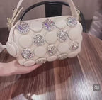 Women's Fashion Diamond Bucket Shoulder Crossbody Bag