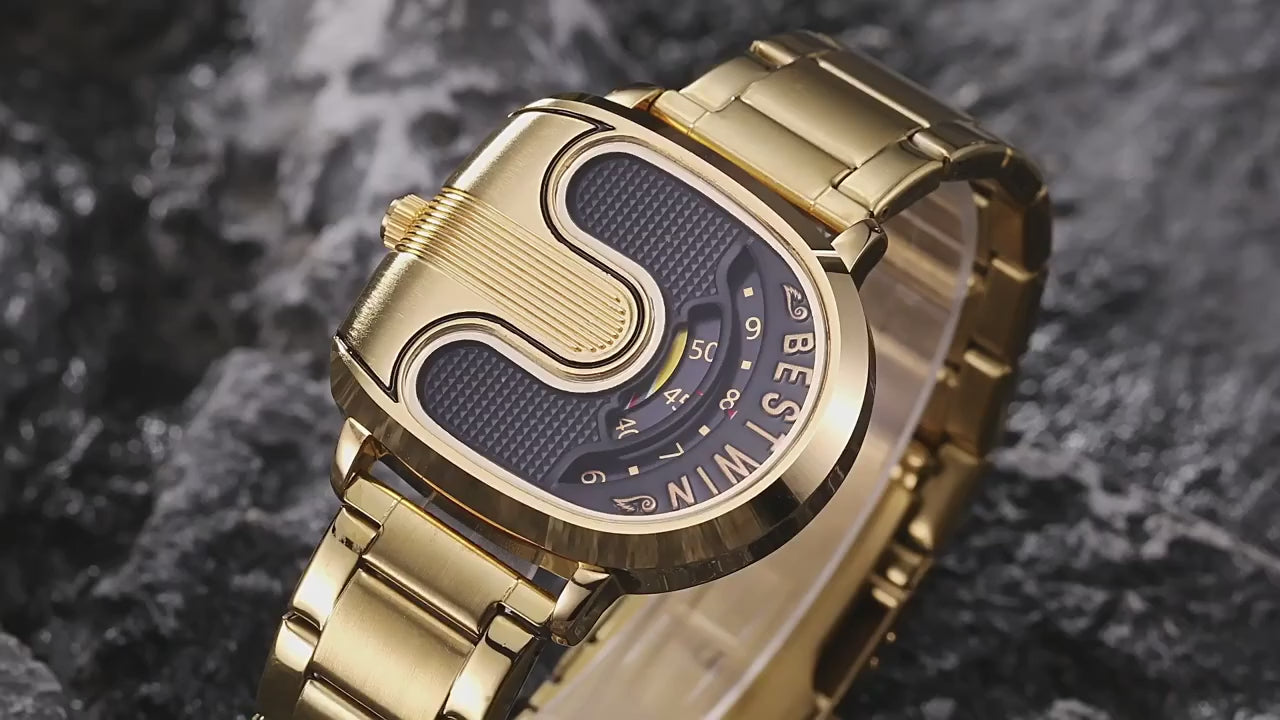 Men's Luxury Stainless Steel Quartz Wristwatch
