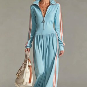 Striped Print Casual Fashion Women's Suit
